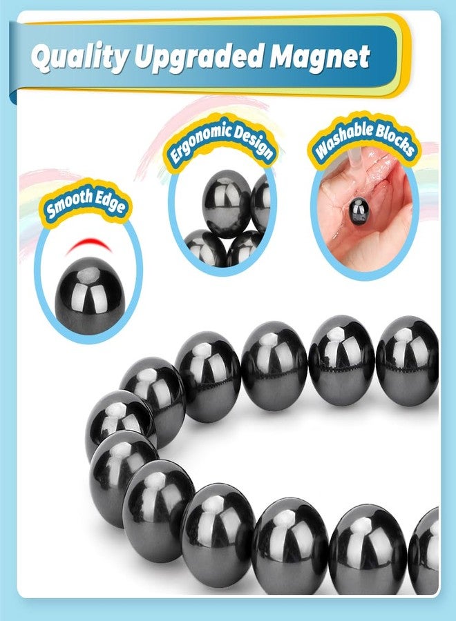 Dilabnba 22PCS Round Magnetic Stones Fidget Toy Magnet Science Kit for Adults, Large Hematite Magnet Ball Desk Toy for Men Women, Whiteboard Locker Magnetic Rocks for Home Office, Age:15+ - Image 3